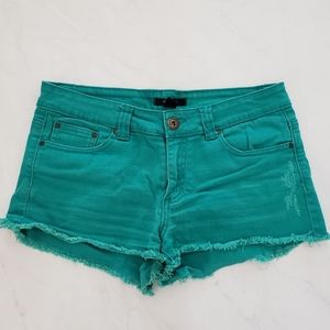 FOREVER 21 Teal Denim Shorts